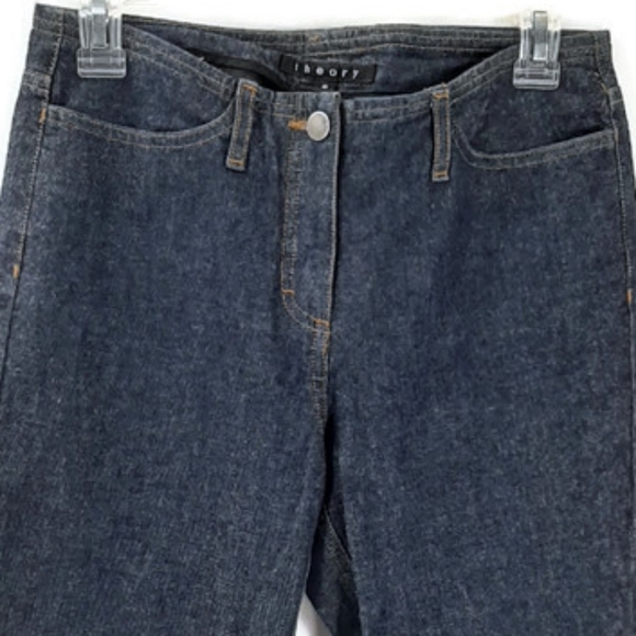Theory cropped denim straight-leg capri's … - Picture 8 of 8